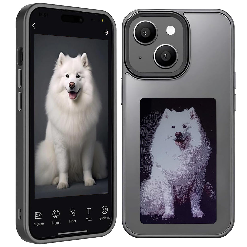 Custodia per Apple iPhone 15, Techsuit, SmartScreen NFC, Nera