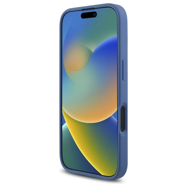 Custodia per Apple iPhone 16, Guess, 4G Big Logo, Blu