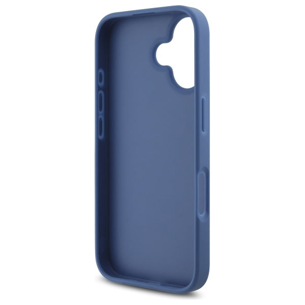 Custodia per Apple iPhone 16, Guess, 4G Big Logo, Blu