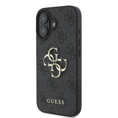 Custodia per Apple iPhone 16, Guess, 4G Big Logo, Nera