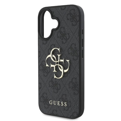 Custodia per Apple iPhone 16, Guess, 4G Big Logo, Nera