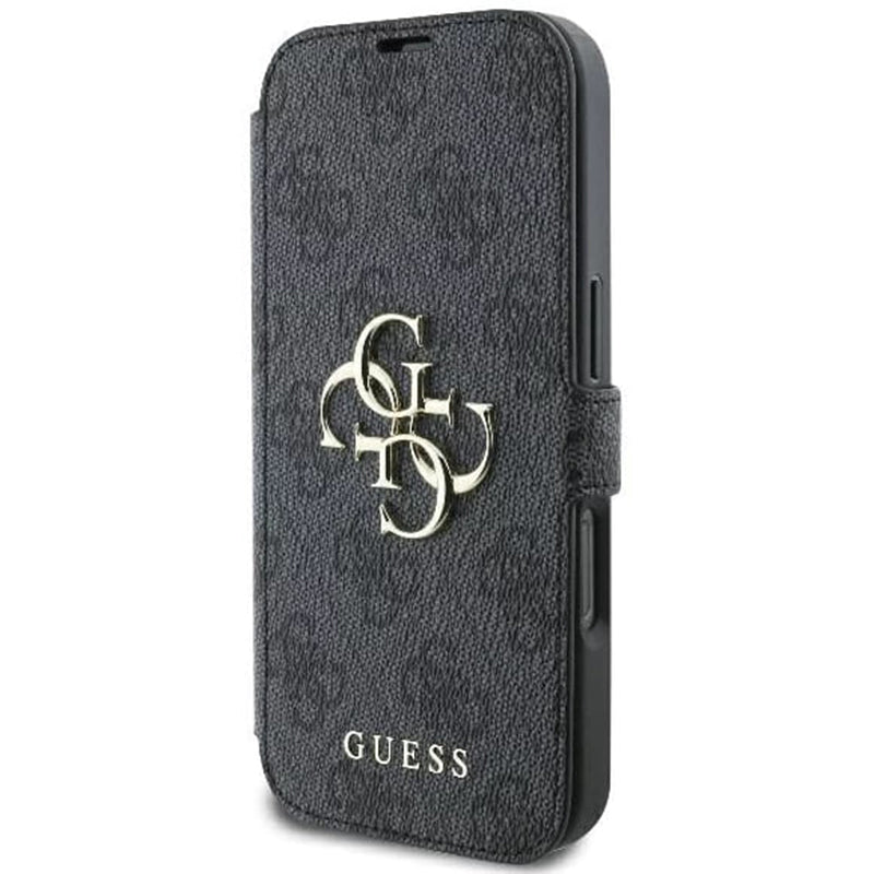 Custodia per Apple iPhone 16, Guess, 4G Book, Nera
