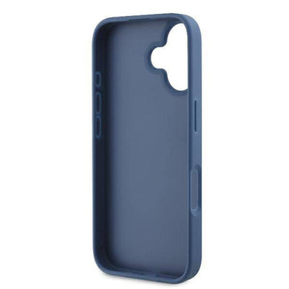 Custodia per Apple iPhone 16, Guess, 4G Bottom Stripe, Blu