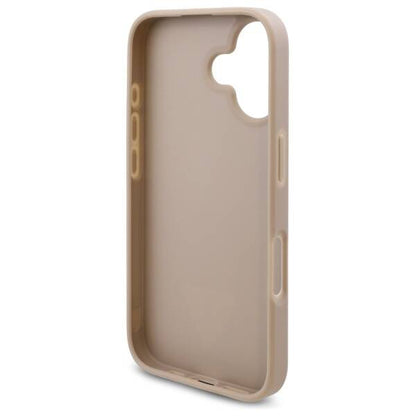 Custodia per Apple iPhone 16, Guess, 4G Triangle Logo, Bianca
