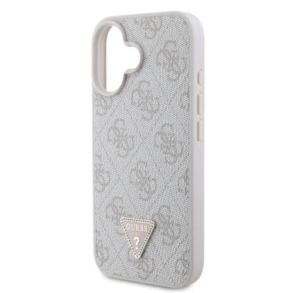 Custodia per Apple iPhone 16, Guess, Crossbody 4G Triangle Strass, Blu