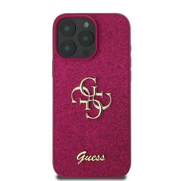 Custodia per Apple iPhone 16, Guess, Fixed Glitter Big 4G, Viola