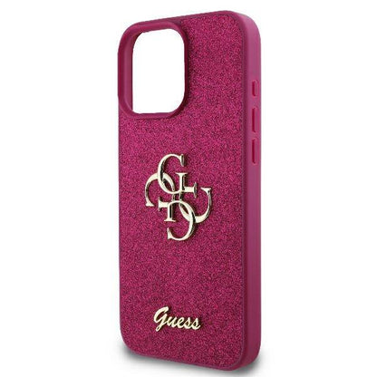 Custodia per Apple iPhone 16, Guess, Fixed Glitter Big 4G, Viola