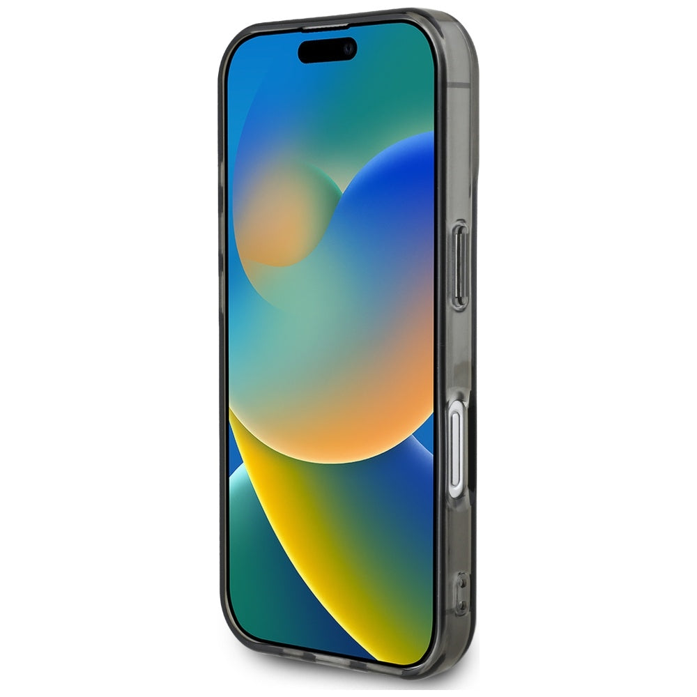 Custodia per Apple iPhone 16, Karl Lagerfeld, IML Rhinestones Karl's Head, Nera