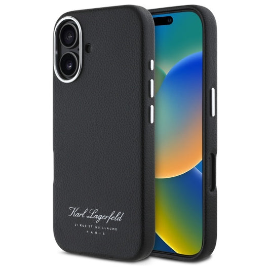 Custodia per Apple iPhone 16, Karl Lagerfeld, RSG, Nera
