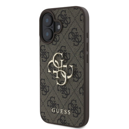 Custodia per Apple iPhone 16 Plus, Guess, 4G Big Logo, Marrone