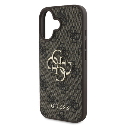 Custodia per Apple iPhone 16 Plus, Guess, 4G Big Logo, Marrone