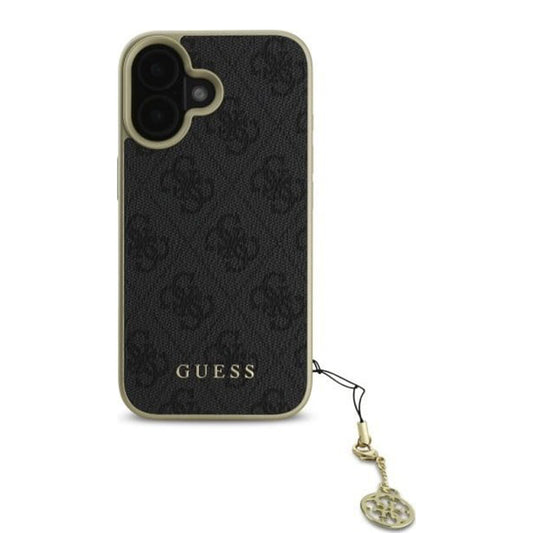 Custodia per Apple iPhone 16 Plus, Guess, 4G Charm, Nera