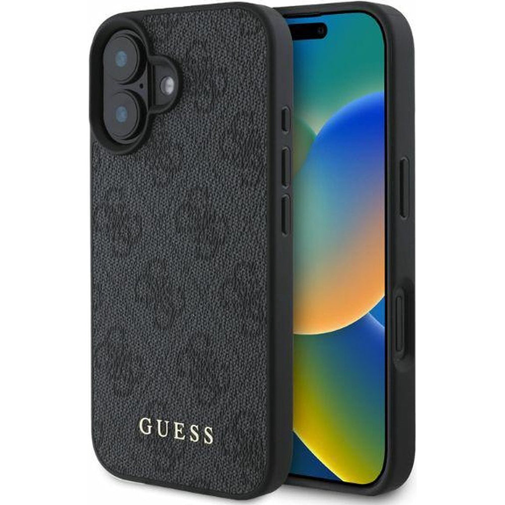 Custodia per Apple iPhone 16 Plus, Guess, 4G Classic, Nera