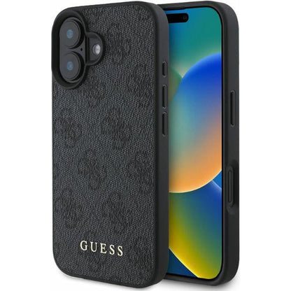 Custodia per Apple iPhone 16 Plus, Guess, 4G Classic, Nera