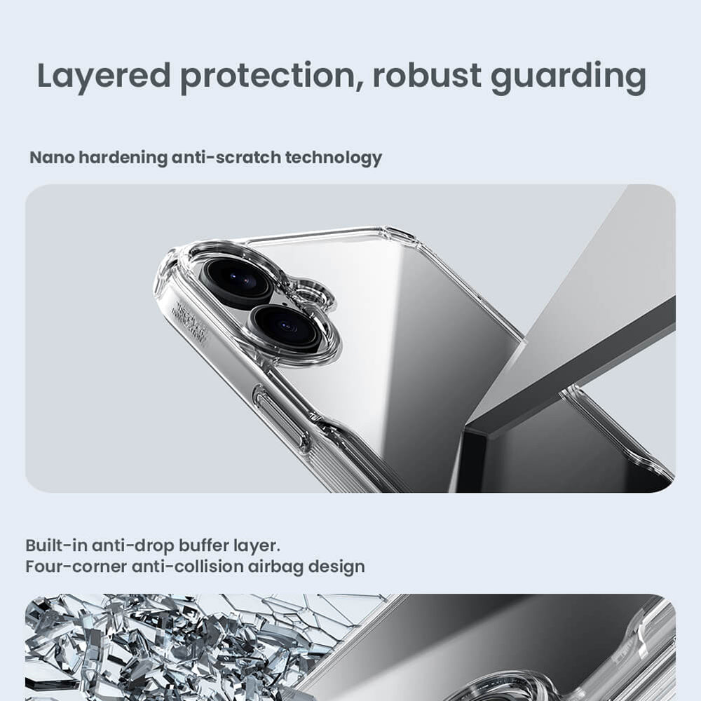 Custodia per Apple iPhone 16 Plus, Nillkin, Nature Pro, Blu