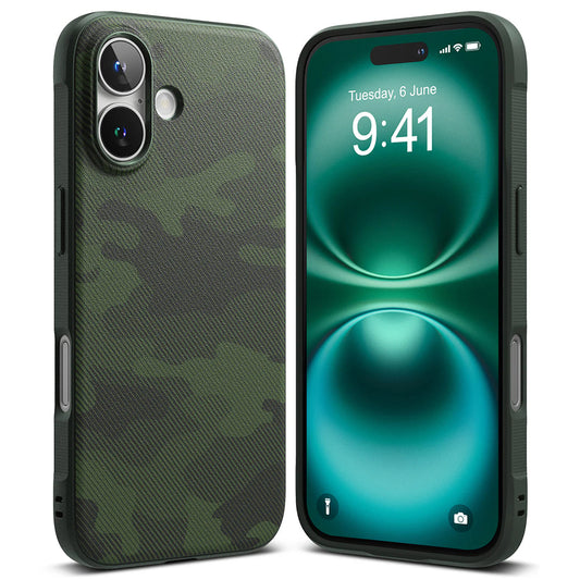 Custodia per Apple iPhone 16 Plus, Ringke, Onyx Design, Verde