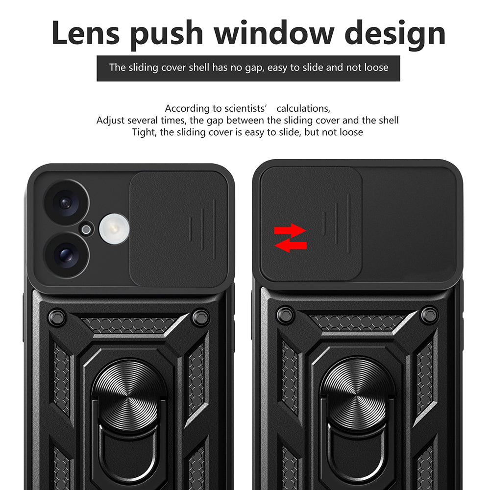 Custodia per Apple iPhone 16 Plus, Techsuit, CamShield, Nera