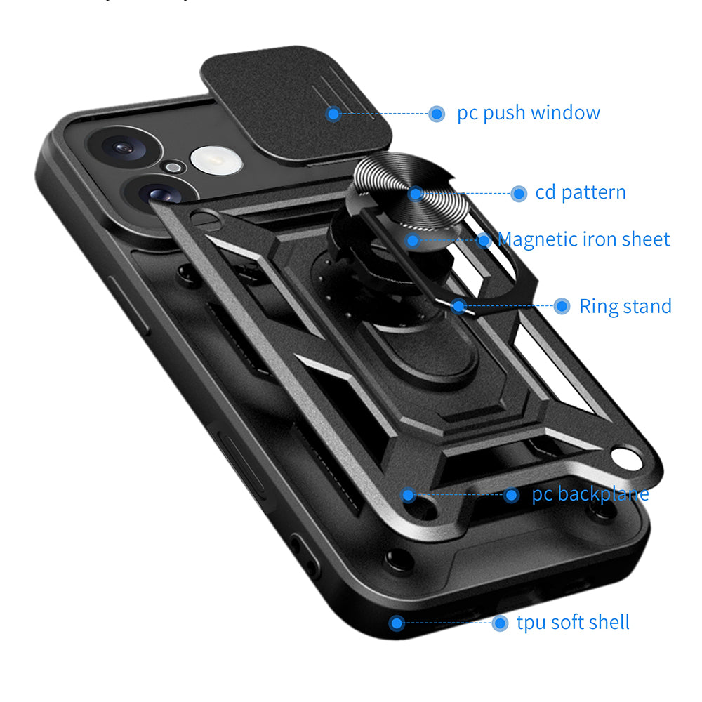 Custodia per Apple iPhone 16 Plus, Techsuit, CamShield, Rosa