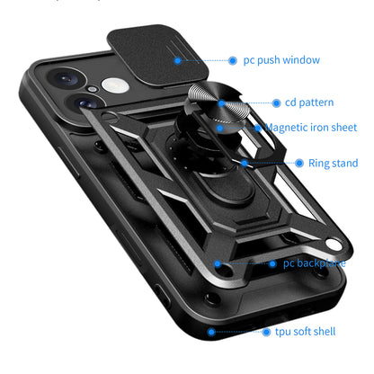 Custodia per Apple iPhone 16 Plus, Techsuit, CamShield, Verde