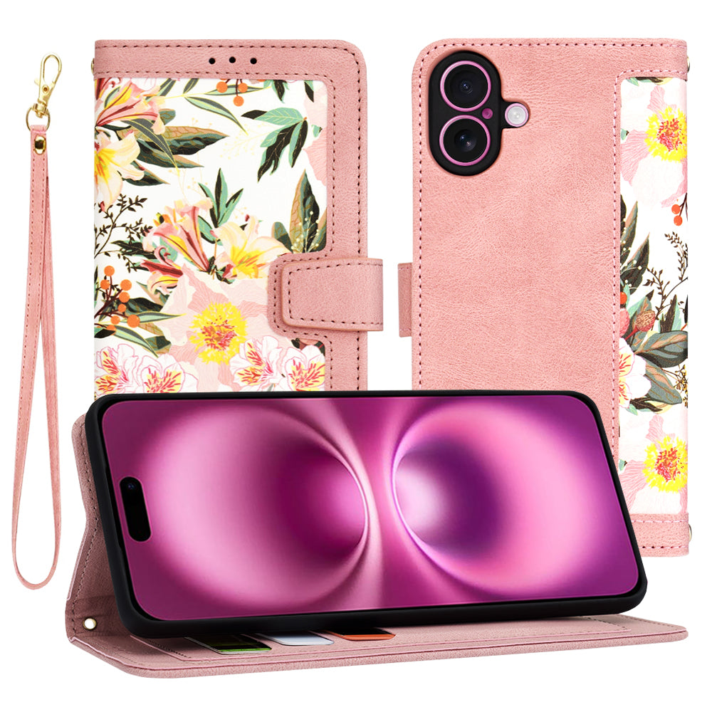 Custodia per Apple iPhone 16 Plus, Techsuit, FlipCraft, Rosa