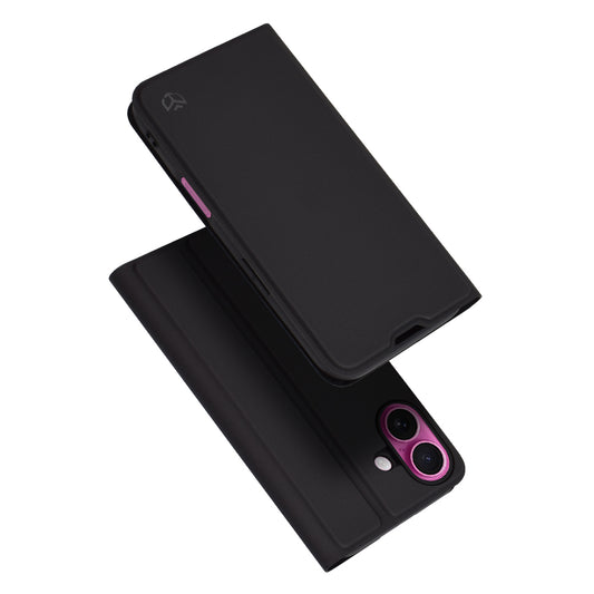 Custodia per Apple iPhone 16 Plus, Techsuit, Magskin Book, Nera