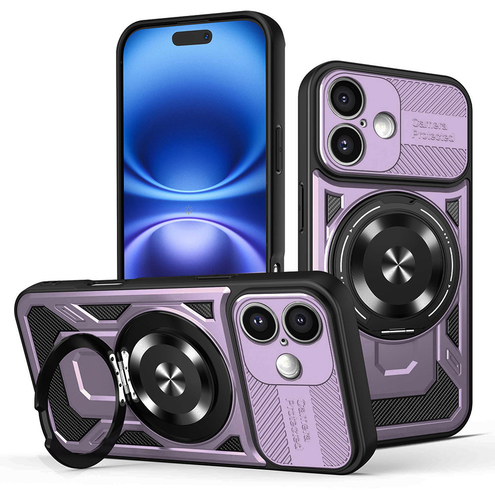 Custodia per Apple iPhone 16 Plus, Techsuit, RuggedCam, Viola