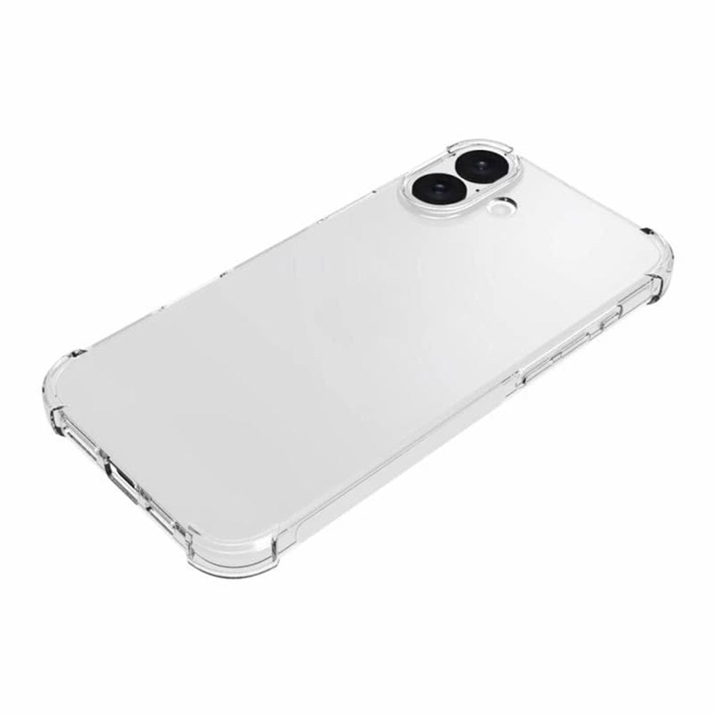 Custodia per Apple iPhone 16 Plus, Techsuit, Shockproof Clear (Foro Grande per Obiettivo), Trasparente