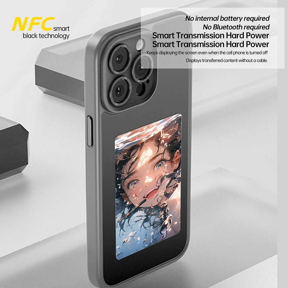 Custodia per Apple iPhone 16 Plus, Techsuit, SmartScreen NFC, Nera