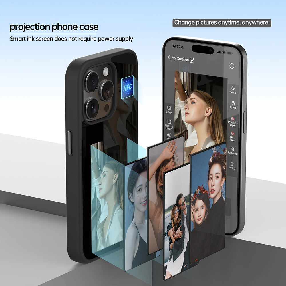 Custodia per Apple iPhone 16 Plus, Techsuit, SmartScreen NFC, Nera