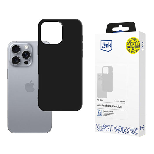Custodia per Apple iPhone 16 Pro, 3MK, Nera Opaca