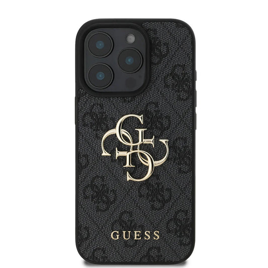 Custodia per Apple iPhone 16 Pro, Guess, 4G Big Logo, Nera