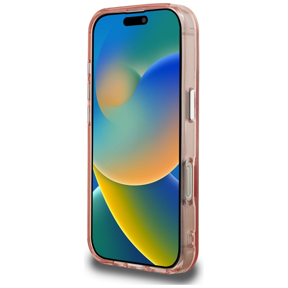 Custodia per Apple iPhone 16 Pro, Karl Lagerfeld, IML Aquarelle Logo Choupette, Rosa