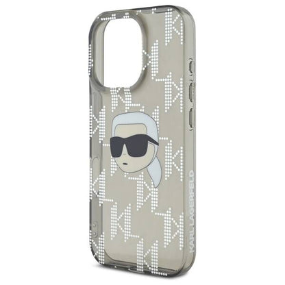Custodia per Apple iPhone 16 Pro, Karl Lagerfeld, IML Luxury Electroplated Karl's Head, Nera