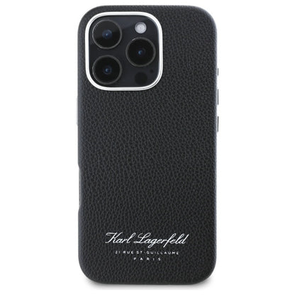 Custodia per Apple iPhone 16 Pro, Karl Lagerfeld, RSG, Nera