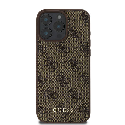 Case for Apple iPhone 16 Pro Max, Guess, 4G Classic, Brown