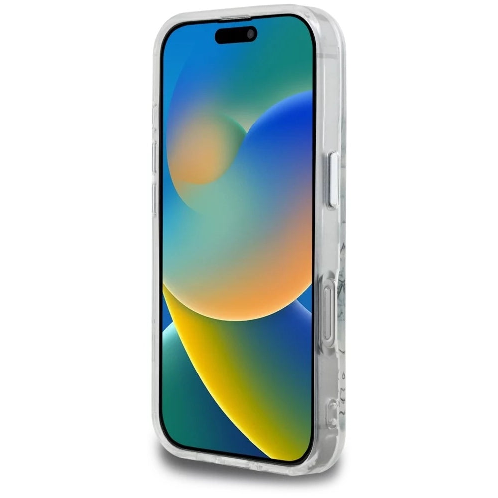 Custodia per Apple iPhone 16 Pro Max, Karl Lagerfeld, IML Sketched Graphic Logo, Trasparente