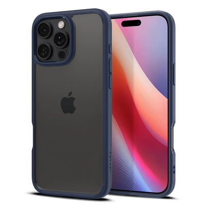 Custodia per Apple iPhone 16 Pro Max, Spigen, Ultra Hybrid, Blu Navy