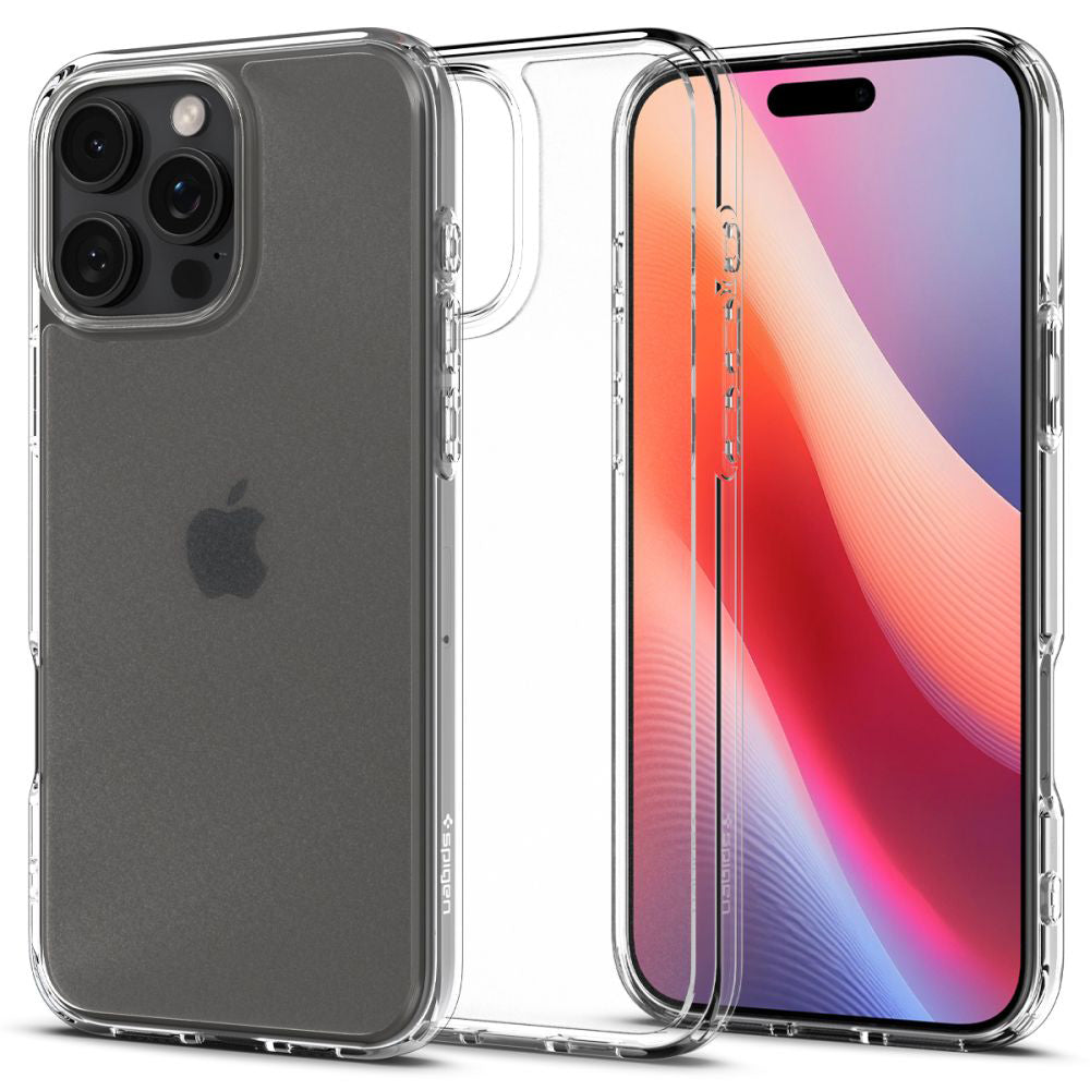 Custodia per Apple iPhone 16 Pro Max, Spigen, Ultra Hybrid, Trasparente Satinata ACS07993