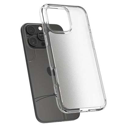 Custodia per Apple iPhone 16 Pro Max, Spigen, Ultra Hybrid, Trasparente Satinata ACS07993