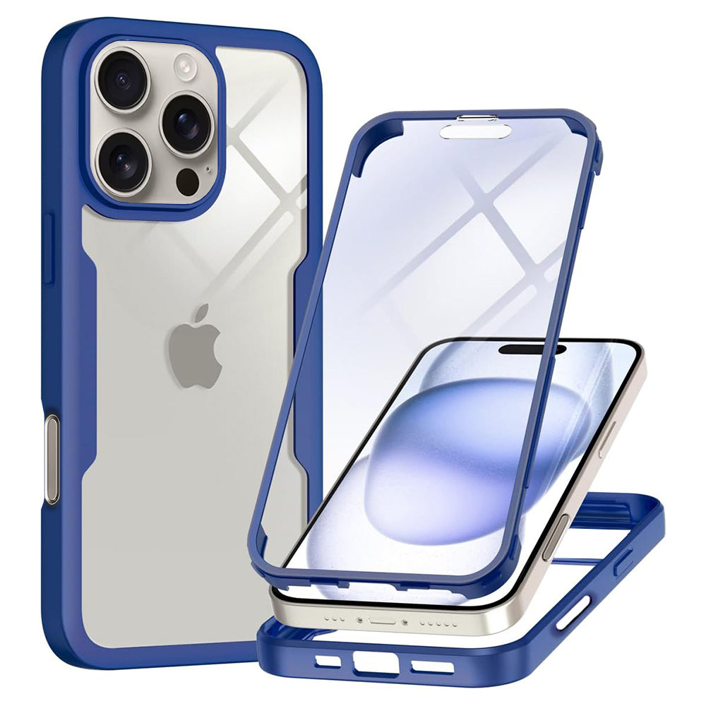 Custodia per Apple iPhone 16 Pro Max, Techsuit, ColorVerse 360, Blu