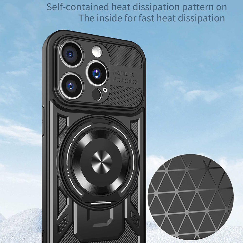 Custodia per Apple iPhone 16 Pro Max, Techsuit, RuggedCam, Viola