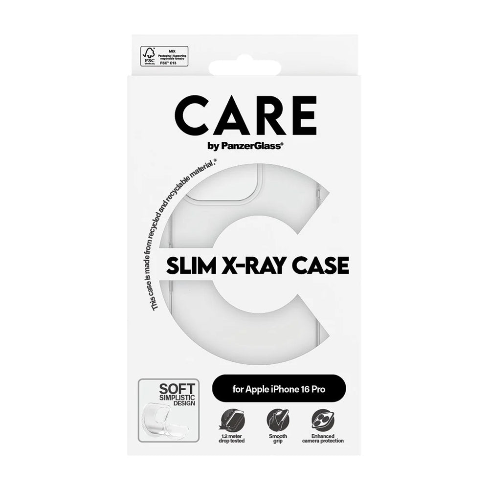 Custodia per Apple iPhone 16 Pro, PanzerGlass, Care Fashionable, Trasparente