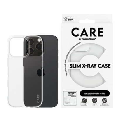 Custodia per Apple iPhone 16 Pro, PanzerGlass, Care Fashionable, Trasparente