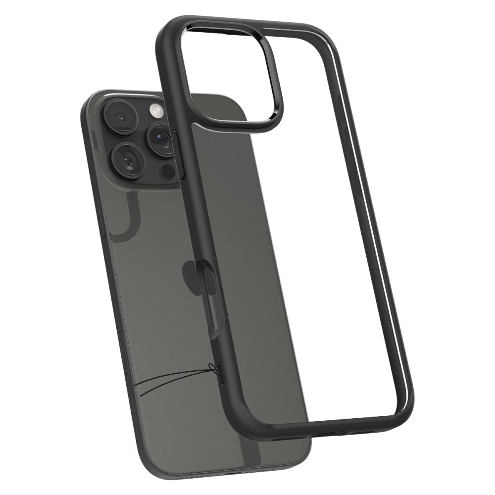 Custodia per Apple iPhone 16 Pro, Spigen, Ultra Hybrid, Nera Opaca