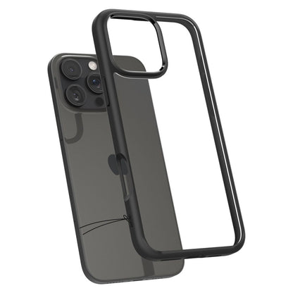Custodia per Apple iPhone 16 Pro, Spigen, Ultra Hybrid, Nera Opaca