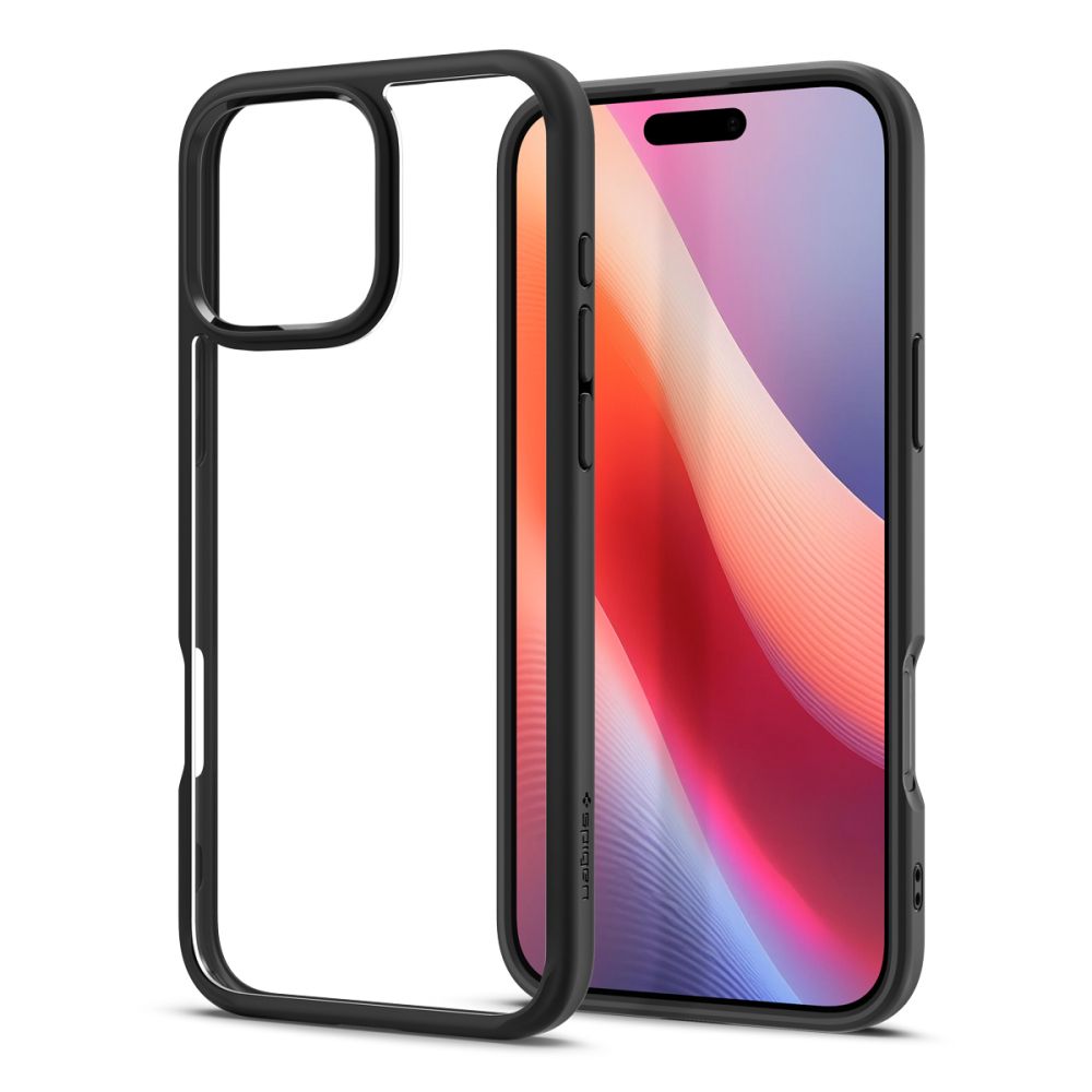 Custodia per Apple iPhone 16 Pro, Spigen, Ultra Hybrid, Nera Opaca