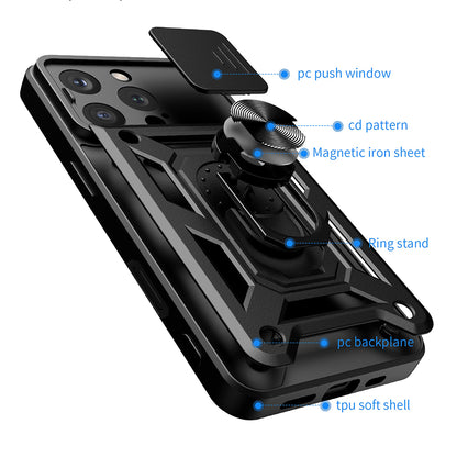 Custodia per Apple iPhone 16 Pro, Techsuit, CamShield, Nera
