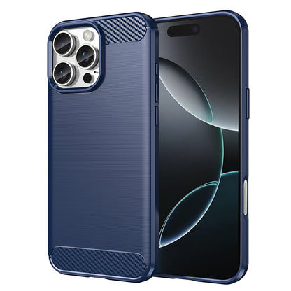 Custodia per Apple iPhone 16 Pro, Techsuit, Carbonio, Blu