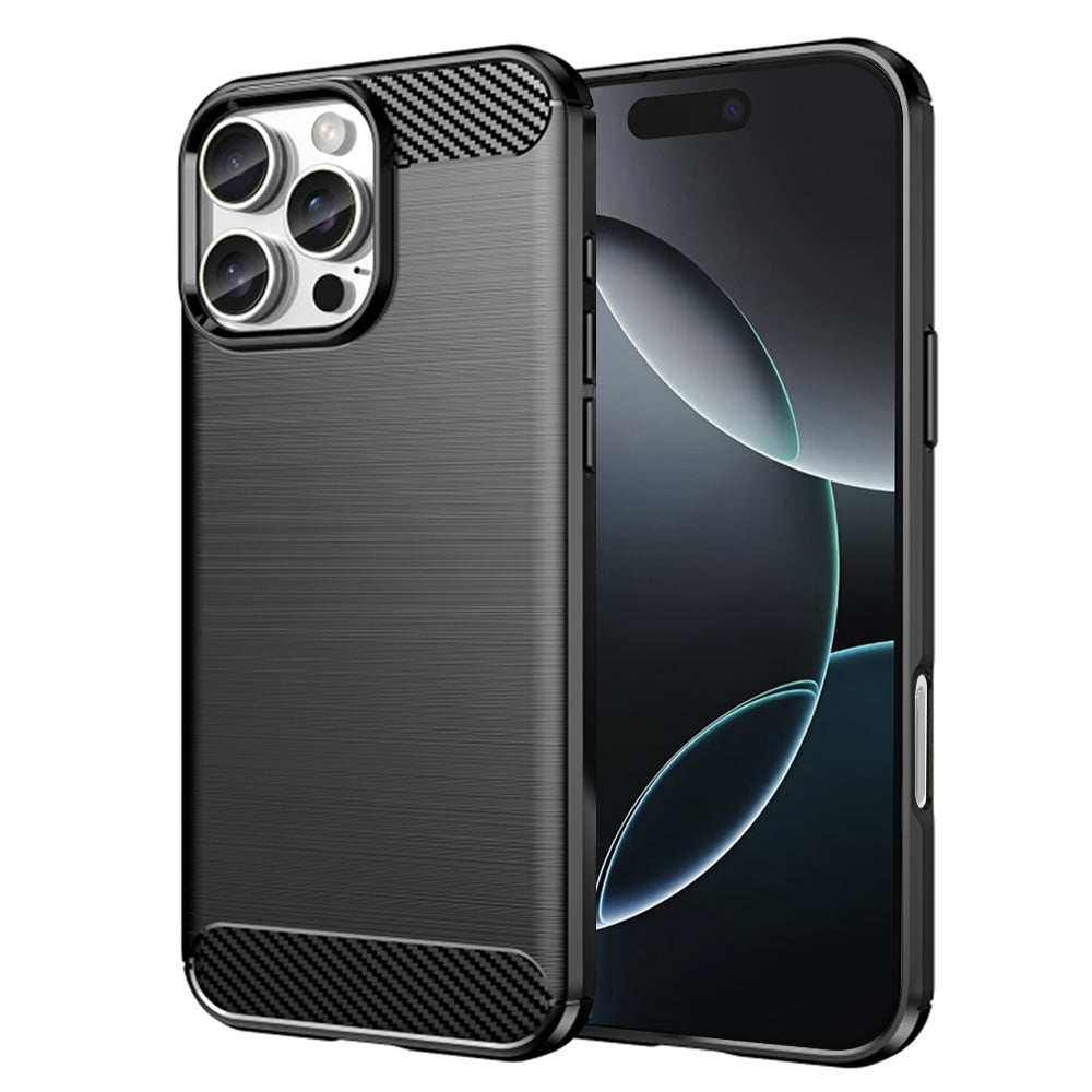 Custodia per Apple iPhone 16 Pro, Techsuit, Carbonio, Nera