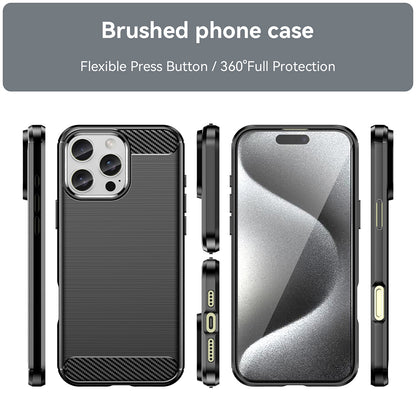Custodia per Apple iPhone 16 Pro, Techsuit, Carbonio, Nera